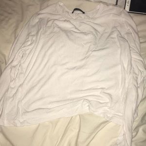 White Brandy Melville Ribbed Top